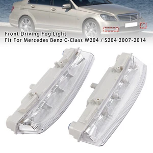 Pair LED Daytime Running Fog Lights For Mercedes Benz W204 S204 W212 2007-14 QZ - Picture 1 of 8