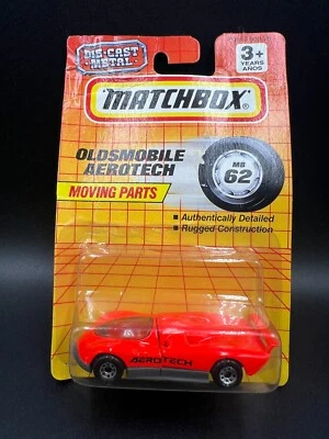 Matchbox Oldsmobile Aerotech Orange 1993 1-75 MB 62 Creased Card - Image 1 of 3