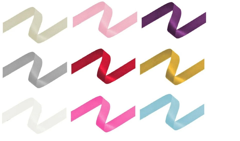 5m Poly RIBBON 50mm Double Faced for gift craft floristry 9 COLOURS - Image 1 of 1