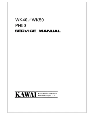 KAWAI WK40 WK50 PH50 Service manual repair - Schematic diagrams Schema elettrico Foto 1 de 2