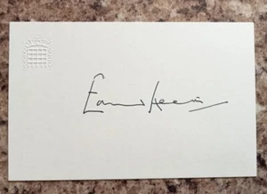 Sir Edward Heath -Ex Prime Minister Hand Signed House Of Commons Card AFTAL COA - Picture 1 of 1