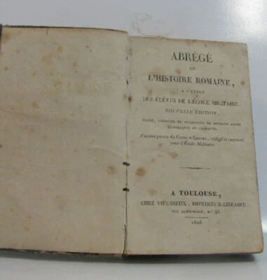 Abrége de l'histoire romaine à l'usage des élèves de l'éocle militaire - Photo 1/2