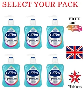 6 X Carex Hand Wash 250ml Original Derma Care hand soap Liquid Soap Cleansing UK - Picture 1 of 66
