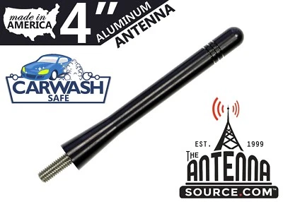 **SHORT**  4" BLACK ALUMINUM FENDER ANTENNA MAST - FITS: 2003-2009 Hummer H2 - Image 1 of 4