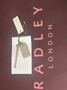 Brand New Radley Leather Bag Charm / Keyring - Alpha Road - Silt - Picture 1 of 5
