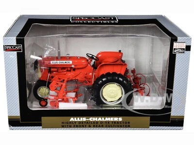 ALLIS-CHALMERS D-14 TRACTOR W/CULTIVATORS ORANGE 1/16 DIECAST BY SPECCAST SCT948 - Image 1 of 4