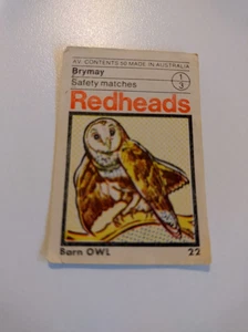Rare Unissued Matchbox Label - Brymay Redheads, No 22 'barn owl' - Picture 1 of 1