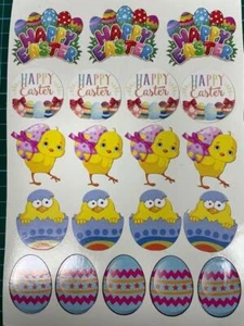 Easter Stickers Vinyl Decal chickens eggs happy Easter sign 5 great designs - Picture 1 of 18
