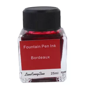 Quality Bordeaux 25ml Calligraphy / Fountain Pen Ink in Glass Bottle - Picture 1 of 1