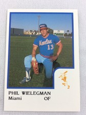 1986 Miami Marlins Minor League-ProCards Baseball Card-Phil Wielegman