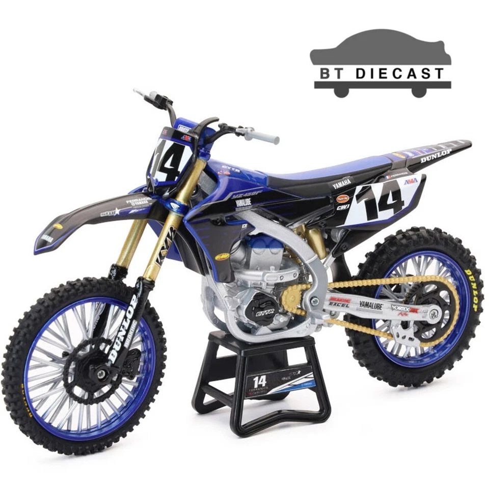 YAMAHA YZ450F CHAMPIONSHIP ED. #14 FERRANDIS 1/12 MODEL MOTORCYCLE NEW RAY 58333