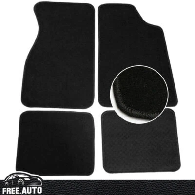 Alfombrillas alfombrillas delanteras y traseras de nailon negras aptas para Ford Mustang 79-93 Foto 1 de 4