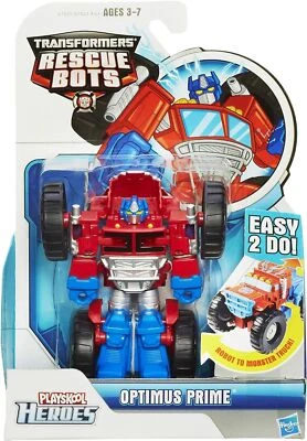 Transformers Rescue Bots Optimus Prime Monster Truck Vehicle Playskool Heroes - Image 1 of 3