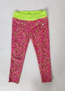 Nike Dry-Fit Capri Leggings Size 6 Kid's pink active wear Free Shipping  - Picture 1 of 5