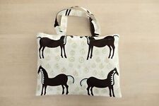 MARIMEKKO Horse print Tote Bag, Handmade Fabric Bag