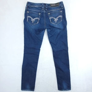 Rock Revival Damen Kathy Skinny Low Rise Gr. 28 Y2K Pailletten Taschenverzierung - Bild 1 von 10