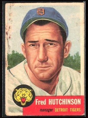 Fred Hutchinson 1953 Topps O #72 Tigres de Detroit Foto 1 de 3