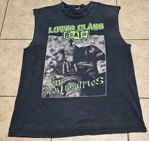 Vintage Lower Class Brats Street Punk Chopped T Shirt Large Y2K - Picture 1 of 4