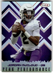Jordan McCloud 2025 Sage High Series Football - Peak Performance Card# PK-JM - Picture 1 of 2