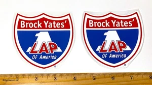 Pair of Brock Yates ONE LAP OF AMERICA Vinyl Contingency Style Stickers Decals - Picture 1 of 1