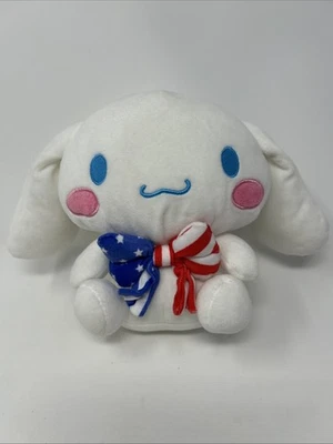 Sanrio **HELLO KITTY PATRIOTIC CINNAMOROLL** 8" PLUSH** Red White & Blue - Image 1 of 4