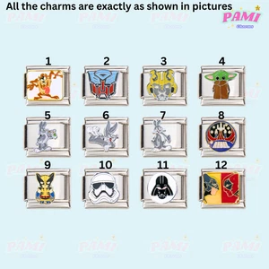 Dije italiano dibujos animados Marvel Transformers Star Wars se adapta a encanto italiano pulsera - Imagen 1 de 25