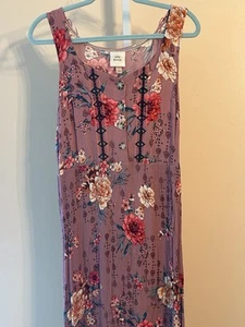 Vestito donna maxi sole KNOX ROSE tg.grande canotta ricamo elastico in vita floreale - Foto 1 di 20