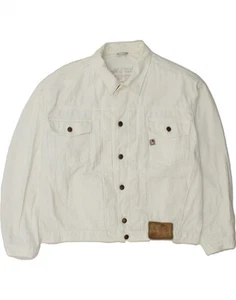 AMERICANINO Mens Denim Jacket UK 42 XL White Cotton CV73 - Picture 1 of 5