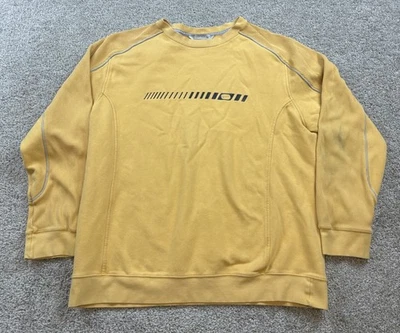 Sudadera vintage Nike para hombre extra grande etiqueta plateada bordada gimnasio amarilla Y2K Foto 1 de 4