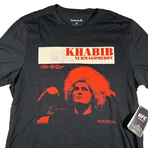 Reebok Mens M The Black Eagle Khabib Nurmagomedov UFC Retro Graphic Shirt NWT - Picture 1 of 7