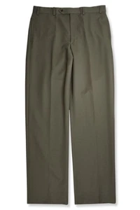 Brooks Brothers Mens Green Madison Fit Flat Front Wool Pants 34W x 34L BB-2164 - Picture 1 of 2
