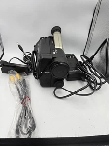 CANON CAMCORDER ES10V 8MM , CHARGER, DC COUPLER, AV CABLE, BAG, V/G/C TESTED/W - Picture 1 of 20