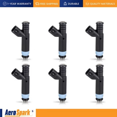 6 inyectores de combustible para Jeep Cherokee Grand Cherokee TJ Wrangler 1999-2004 4,0 L l6 Foto 1 de 4