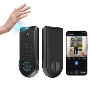 Lockin Veno Pro Palm Vein Video Smart Lock w/ 2K 180° Camera Video Doorbell AI - Picture 1 of 9