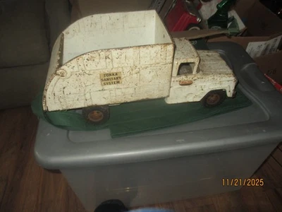 Sistema sanitario de acero prensado Tonka vintage años 60 basura blanca piezas o restauración Foto 1 de 4