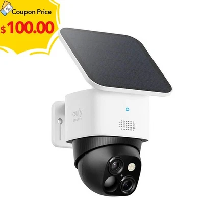 eufy SoloCam S3 Solar Wireless Security Camera 360°PTZ 3K Dual-Cam Night Vision - Image 1 of 4