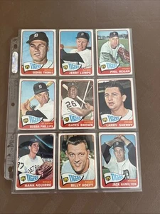 1965 Topps Detroit Tigers 9 Card  Lot VG/EX - Picture 1 of 2