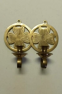 Antique Brass Candle Wall Sconces Flower 7 X 4 Inches - Picture 1 of 4
