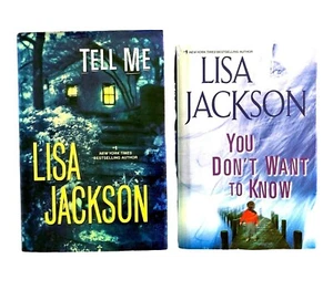 Lot of 2 Lisa Jackson Hardcover Books Novels Tell Me & You Don't Want To Know  - Picture 1 of 9