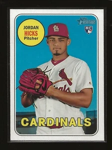 2018 Topps Heritage High Number Jordan Hicks St. Louis Cardinals RC (#620) - Imagen 1 de 2
