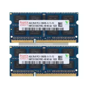 Hynix 8 GB (2x 4 GB) RAM DDR3-1333 MHz PC3-10600 memoria laptop so-dimm 4G 1,5V - Foto 1 di 6