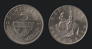 ÖSTERREICH 5 SCHILLING 1981 - KM 2889a FDC/UNC PRÄGEBLUME - Bild 1 von 1