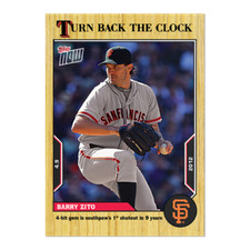 🛑 BARRY ZITO GIANTS 2022 TOPPS NOW TURN BACK THE CLOCK #10 🔥 (PR 228)