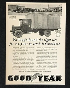 1929 Goodyear Reifen Werbung Kellogg’s Fleet Truck Vintage Foto Handelsdruck - Bild 1 von 1