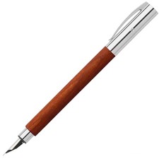 Faber Castell Fountain Pen Ambition Pear Wood Reddish Brown, Medium (148180)