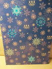 Vtg Patriotic USA OLYMPICS WRAPPING PAPER Gift Wrap SNOWFLAKES /USA Rings bb