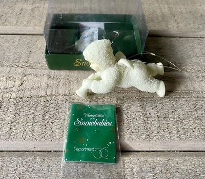 Department 56 Snowbabies Adorno de Navidad Noel Querubín Ángel Cuerno Foto 1 de 4