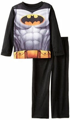 Big Boys' Batman Costume Caped Pajama Set, Black, Medium Size 8 - Image 1 of 2