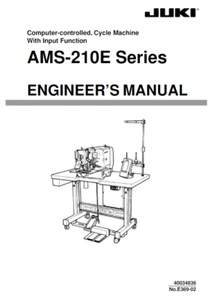 JUKI AMS 210E SERIES CYCLE MACHINE ENGINEERS MANUAL REPRINTED COMB BOUND - Picture 1 of 3