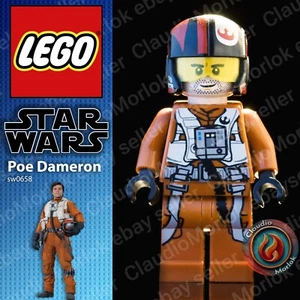⭐ LEGO Poe Dameron Minifigura SW0658 Piloto De Star Wars Con Mono 75102 - Imagen 1 de 7
